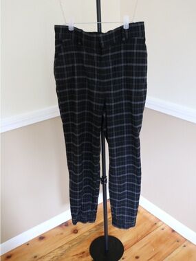 Hollister Black Plaid Dress Pants Joggers